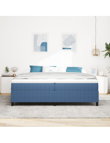 Struttura letto piattaforma Blu 200 x 200 cm Tessuto