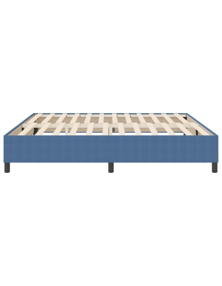 Letto Box Spring Blu 200x200 cm Tessuto a Cordonetto