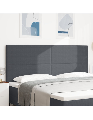 Testiera con testiera Grigio scuro 200 cm Pelle Sintetica