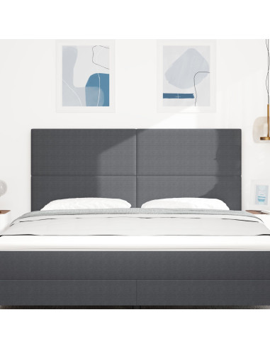 Testiera con testiera Grigio scuro 180 cm Pelle Sintetica