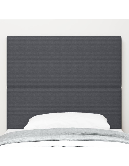 Testiera  Design Semplice Grigio Scuro 90 cm in Tessuto Corduroy