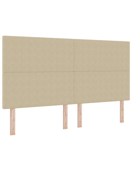 Testiera  Design Semplice Verde Chiaro Grigio 180 cm in Tessuto Vellutato