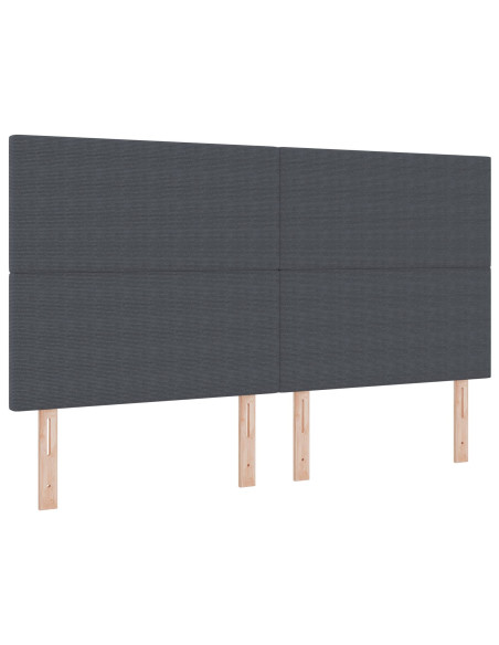 testiera  design semplice grigio scuro 180 cm in tessuto corduroy