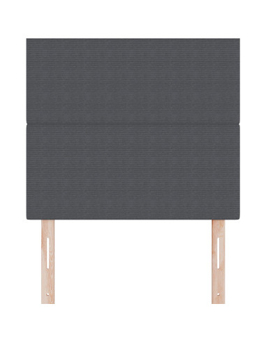 Testiera con testiera Grigio scuro 90 cm Pelle Sintetica