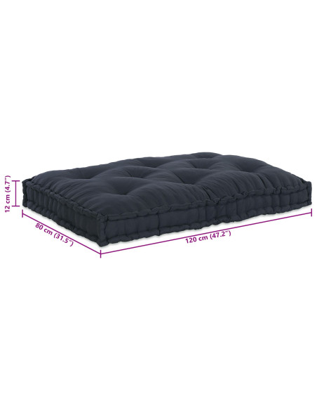 Cuscino per sofa in pallet antracite in tessuto