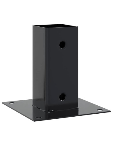 Basi per Pali Quadrati 4 pz 71x71 mm Acciaio Verniciato Polvere