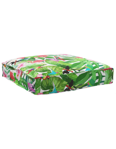Cuscino da esterno  Giungla tropicale Poliestere 80 x 12 x 80 cm