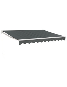 Tenda da Sole Retrattile Antracite 3,5x2,5m Tessuto e Alluminio 2