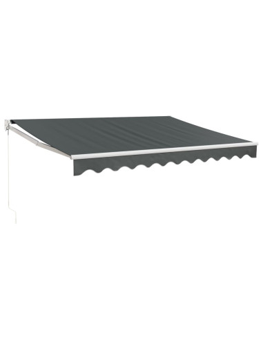 Tenda da Sole Retrattile Antracite 3,5x2,5m Tessuto e Alluminio