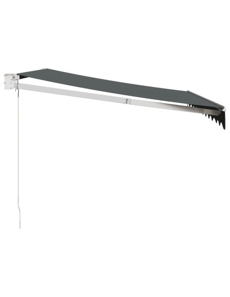 Tenda da Sole Retrattile Antracite 3,5x2,5m Tessuto e Alluminio