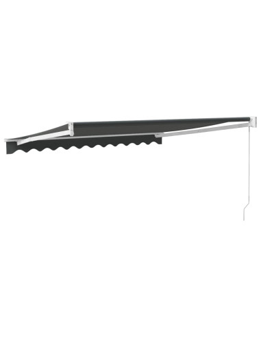 Tenda da Sole Retrattile Antracite 3,5x2,5m Tessuto e Alluminio