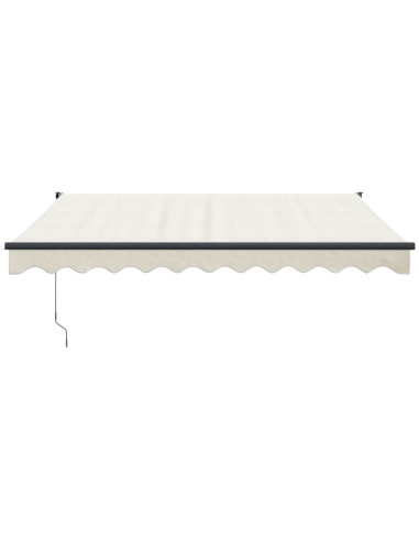 Tenda da Sole Retrattile Crema 3,5x2,5 m in Tessuto e Alluminio