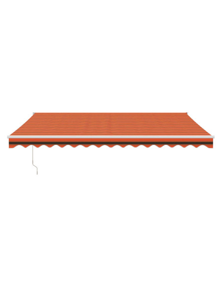 Tenda Sole Retrattile Arancione Marrone 4x3m Tessuto Alluminio