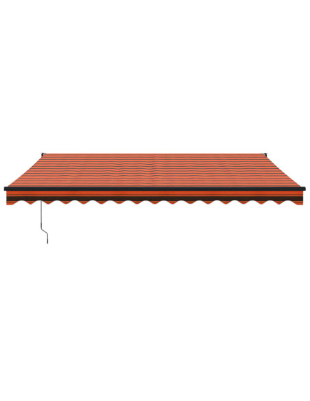 Tenda Retrattile Arancione Marrone 4,5x3 m Tessuto e Alluminio