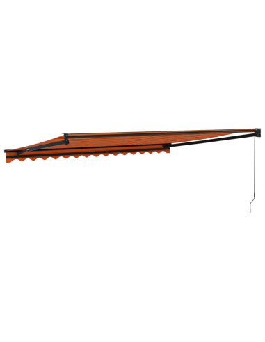 Tenda Retrattile Arancione Marrone 4,5x3 m Tessuto e Alluminio