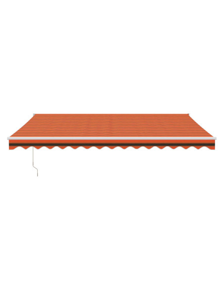 Tenda Retrattile Arancione Marrone 4,5x3 m Tessuto e Alluminio