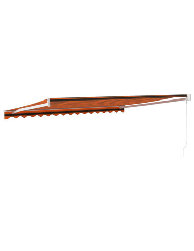 Tenda Retrattile Arancione Marrone 4,5x3 m Tessuto e Alluminio