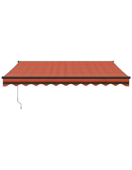 Tenda Retrattile Arancione e Marrone 3x2,5m Tessuto e Alluminio