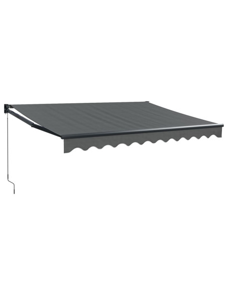 Tenda da Sole Retrattile Antracite 3x2,5 m Tessuto e Alluminio