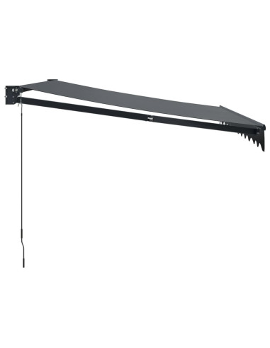 Tenda da Sole Retrattile Antracite 3x2,5 m Tessuto e Alluminio