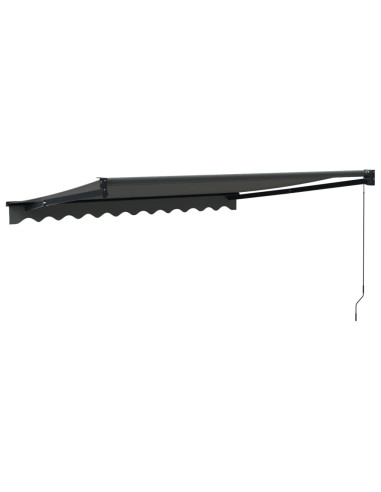 Tenda da Sole Retrattile Antracite 3x2,5 m Tessuto e Alluminio