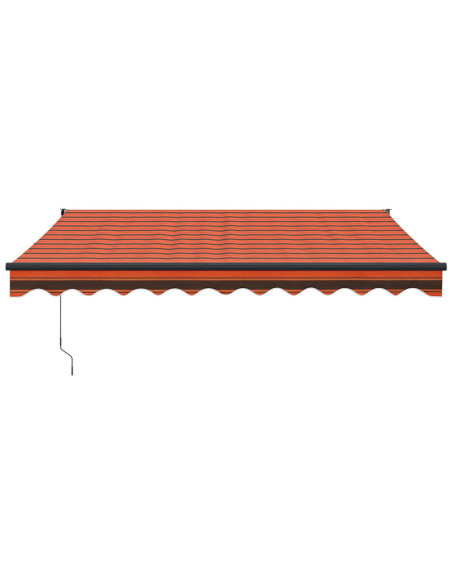 Tenda Retrattile Arancione Marrone 3,5x2,5m Tessuto e Alluminio