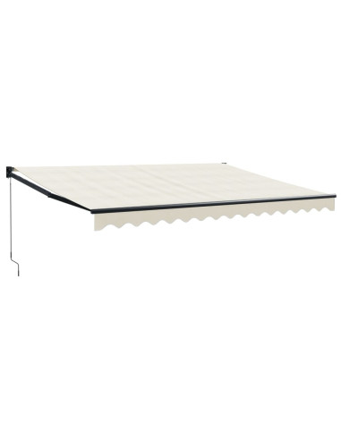 Tenda da Sole Retrattile Crema 4,5x3 m in Tessuto e Alluminio