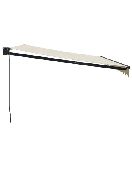 Tenda da Sole Retrattile Crema 4,5x3 m in Tessuto e Alluminio