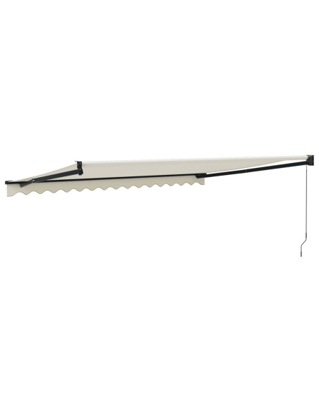 Tenda da Sole Retrattile Crema 4,5x3 m in Tessuto e Alluminio