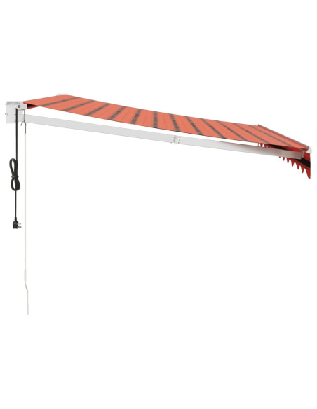 Tenda Sole Automatica Retrattile Arancione e Marrone 3,5x2,5 m