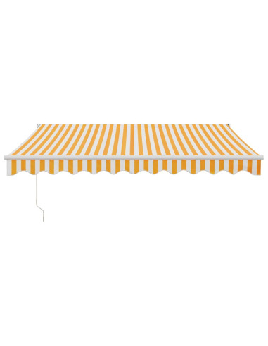 Tenda Sole Automatica Retrattile Gialla e Bianca 3x2,5 m