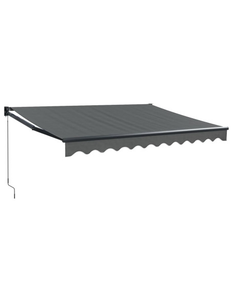 Tenda da Sole Retrattile Antracite 3,5x2,5m Tessuto e Alluminio