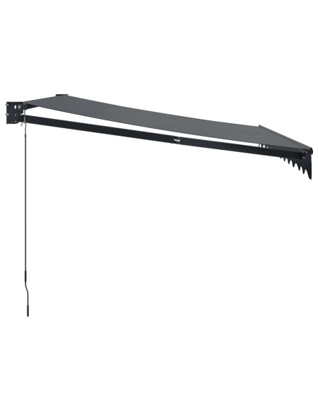 Tenda da Sole Retrattile Antracite 3,5x2,5m Tessuto e Alluminio