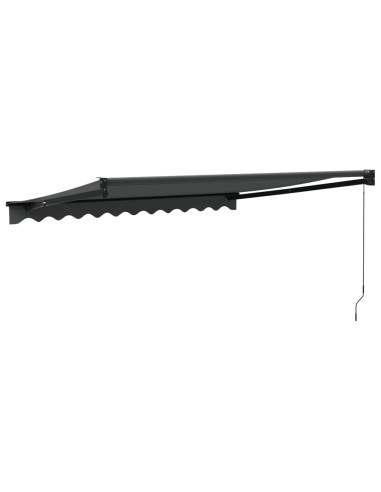 Tenda da Sole Retrattile Antracite 3,5x2,5m Tessuto e Alluminio