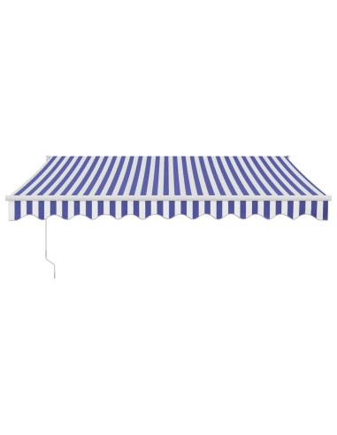 Tenda Sole Automatica Retrattile Blu e Bianca 3x2,5 m