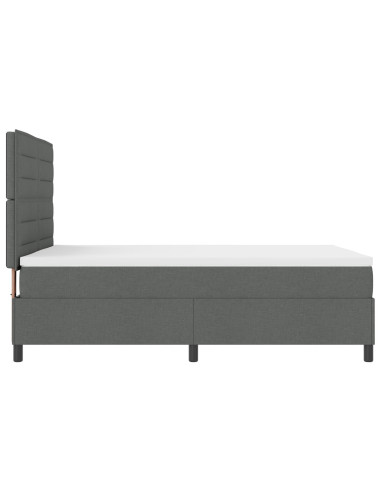 Letto a molle con materasso Grigio scuro 160 x 200 cm Tessuto