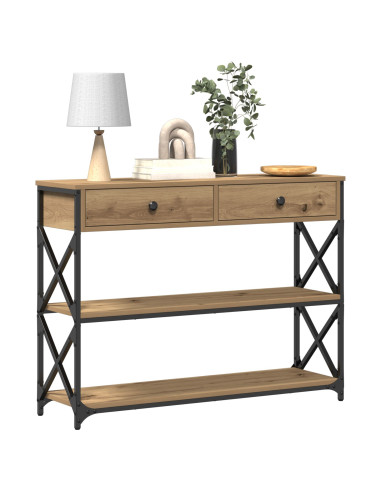 Tavolo Consolle rovere artigianale 100 x 28 x 75 cm