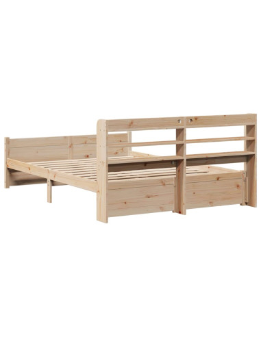 Giroletto con Testiera 135x190 cm in Legno Massello di Pino