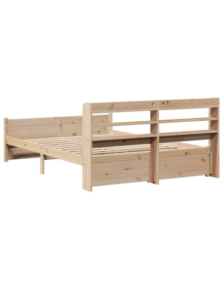 Giroletto con Testiera 135x190 cm in Legno Massello di Pino