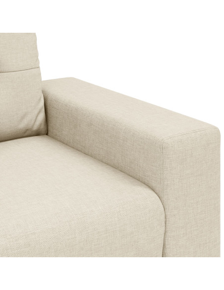 Divano 2 pcs Beige Tessuto misto lino