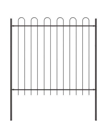 Recinzione da giardino  design circolare grigia 11.9x1.5 m in acciaio