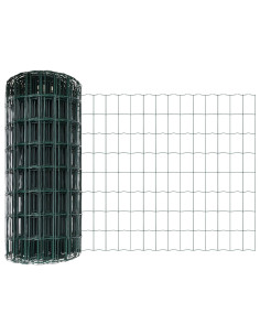 Recinzione con Posto Verde 0,6 x 10 m Acciaio e PVC