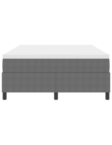 Letto a molle Grigio chiaro e bianco 140 x 190 cm