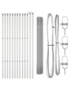 Palo della recinzione Argento 25 x 1 m (rete 12 x 12 mm)