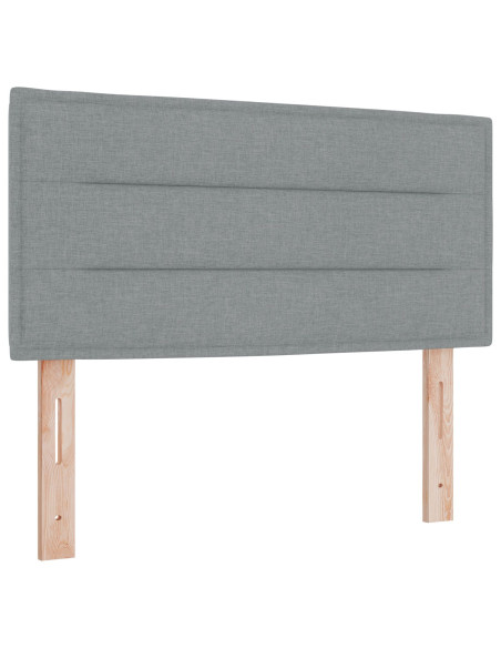 Letto con rete  con materasso grigio chiaro 120x200 cm in tessuto