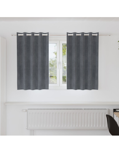 Tende oscuranti 2 pcs Grigio chiaro 140 x 140 cm Velluto