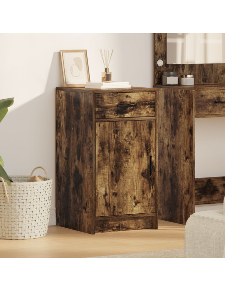 Sideboard in rovere affumicato 40x41x75 cm in legno ingegnerizzato