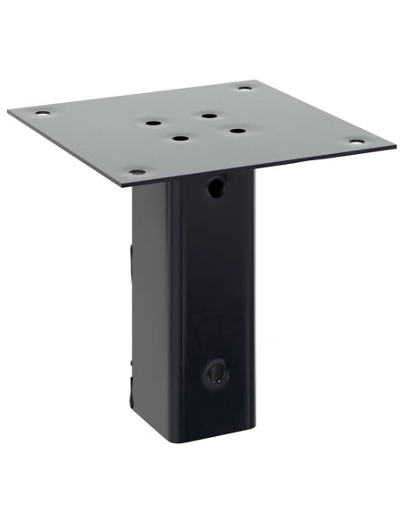 Basi per Pali Quadrati 4 pz 51x51 mm Acciaio Verniciato Polvere
