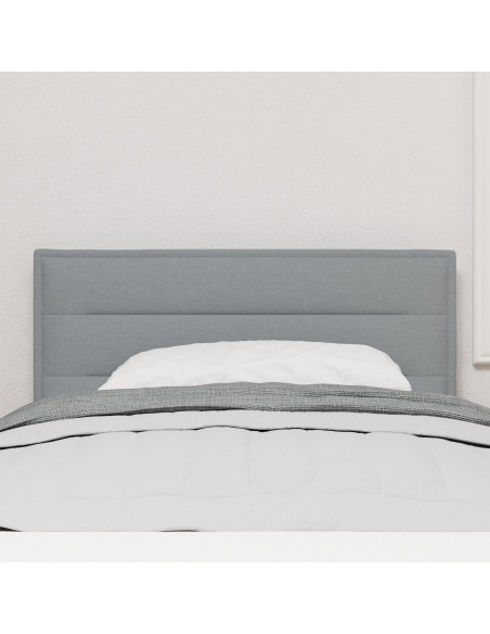 Testiera vivaXL Design Linee Grigio Chiaro 80 cm Tessuto