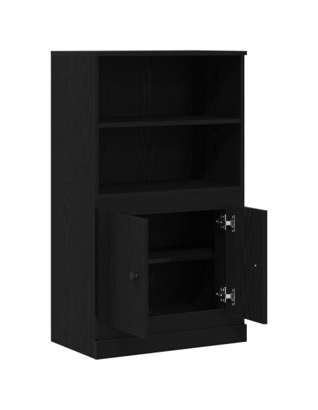 Mobile Alto  Nero Rovere 60x35.5x103.5 cm Legno ingegnerizzato